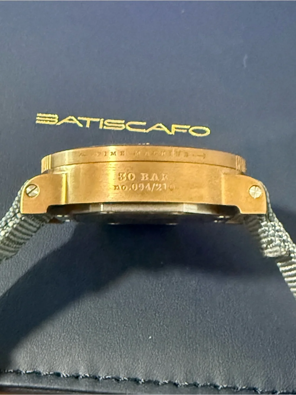 Batiscafo Bronze Dive with  Meteorite Dial Limited Edition Strap